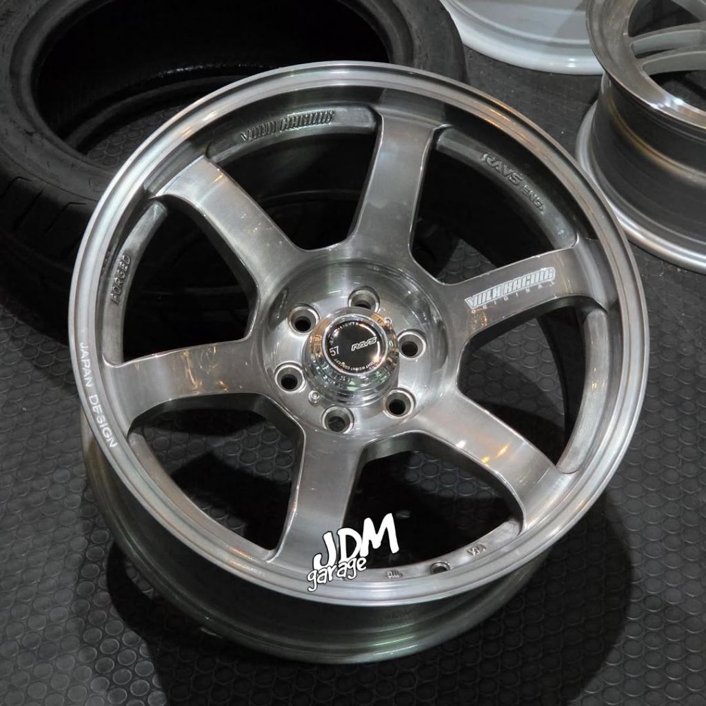 velg racing ring 18 RAYS 57 FLOW FORMING PCD 6X114,3 velg mobil Nissan Navara Nissan terra velg raci