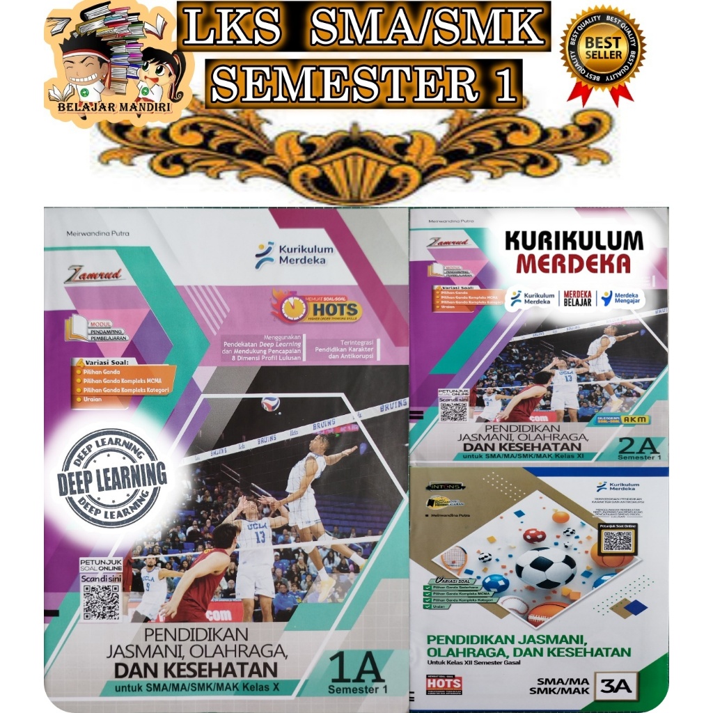 LKS PJOK/Penjasorkes/Penjas SMA/MA/SMK Kelas 10, 11, 12 Semester 1 Kurikulum Merdeka/ Deep Learning/
