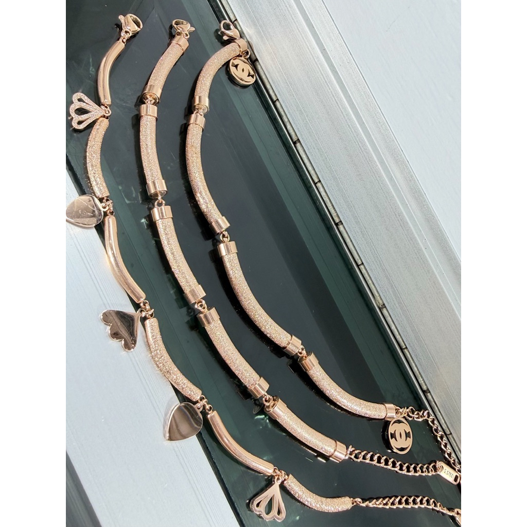 gelang titanium, gelang bambu ,gelang rosegold