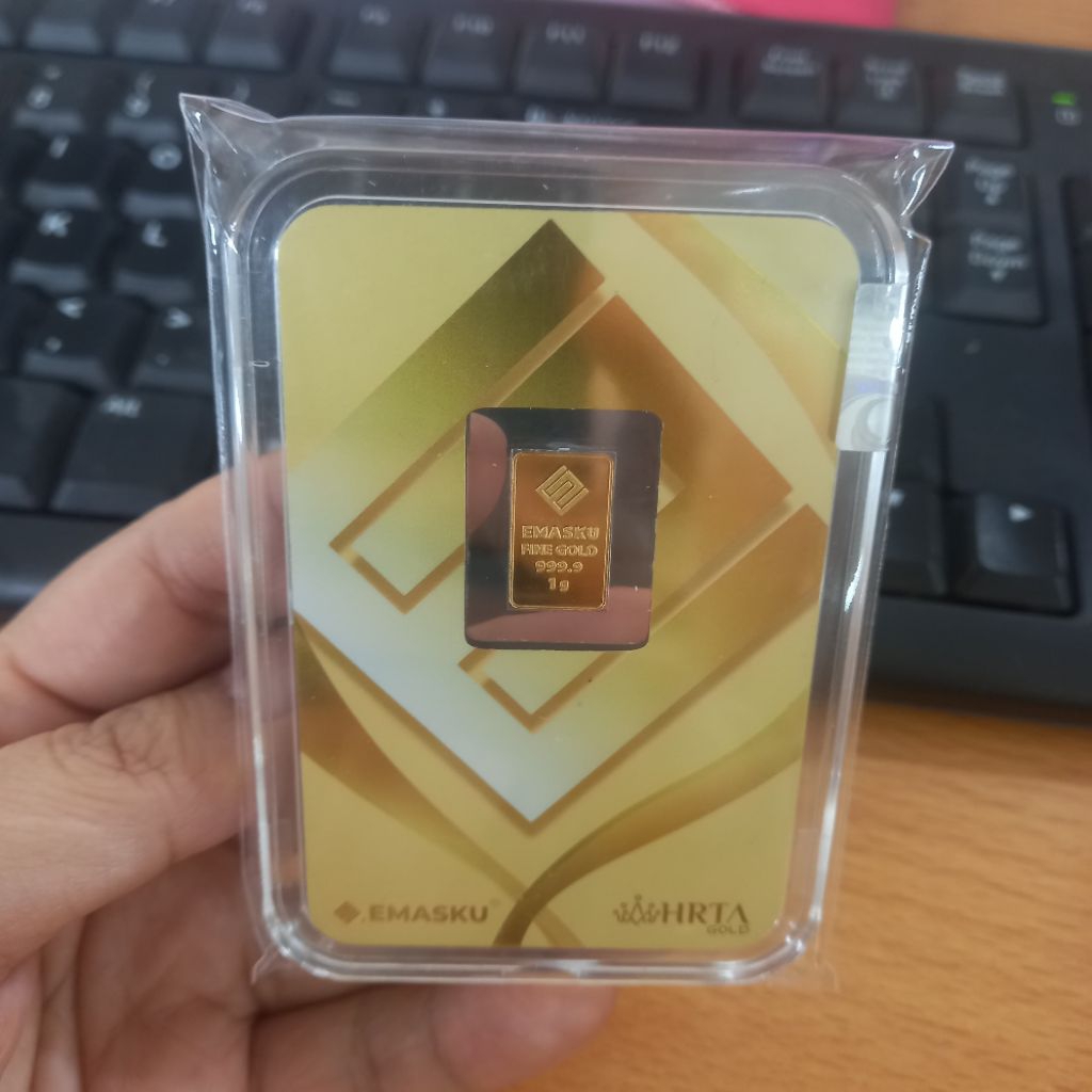 LM EMASKU HARTADINATA 1gr 1 gr 1 gram 1gram LOGAM MULIA 999.9 FINE GOLD 100% ORIGINAL