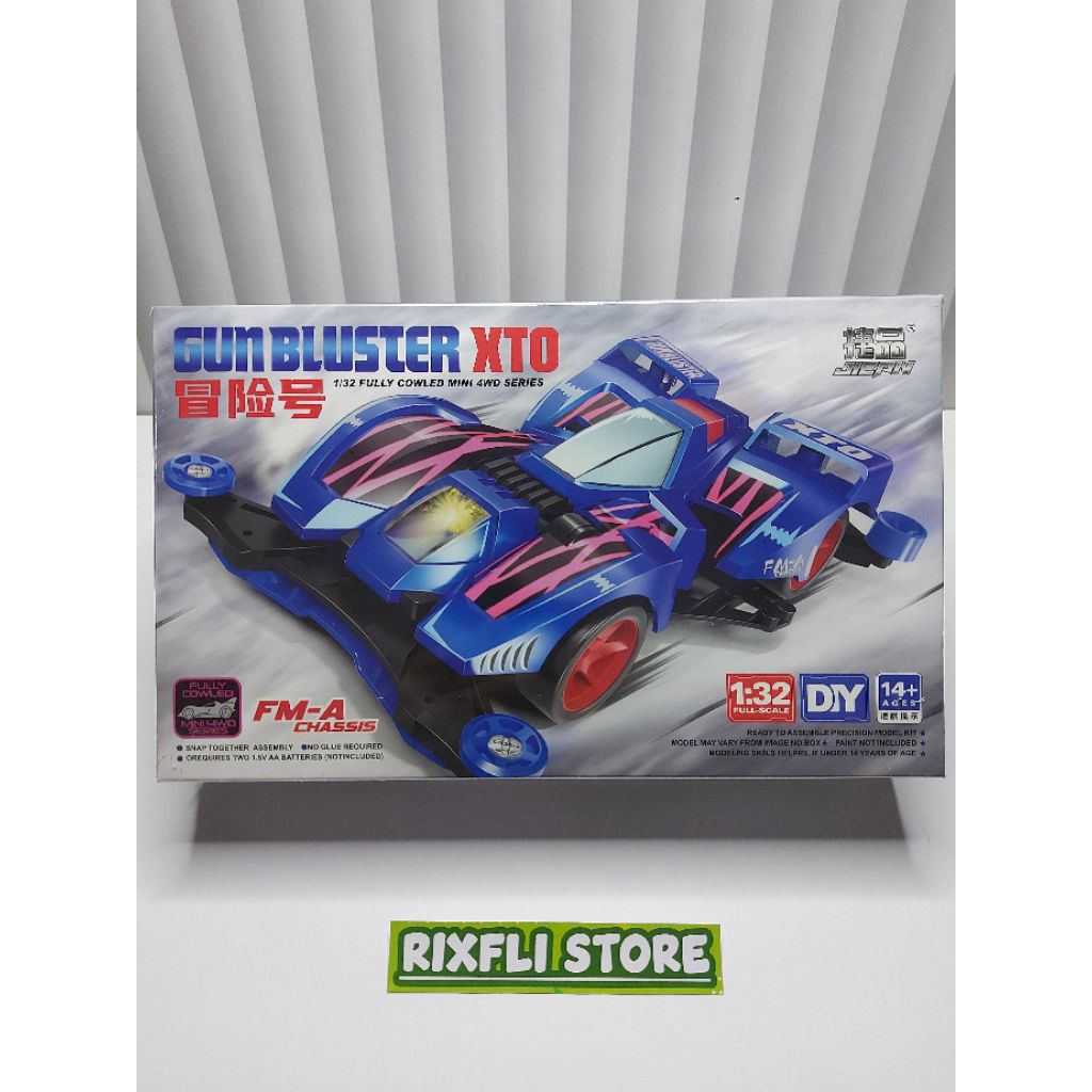Mobil Tamiya KIT JIEPIN Series GUN BLUSTER XTO Ada Lampu di Body nya Chassis FM-A