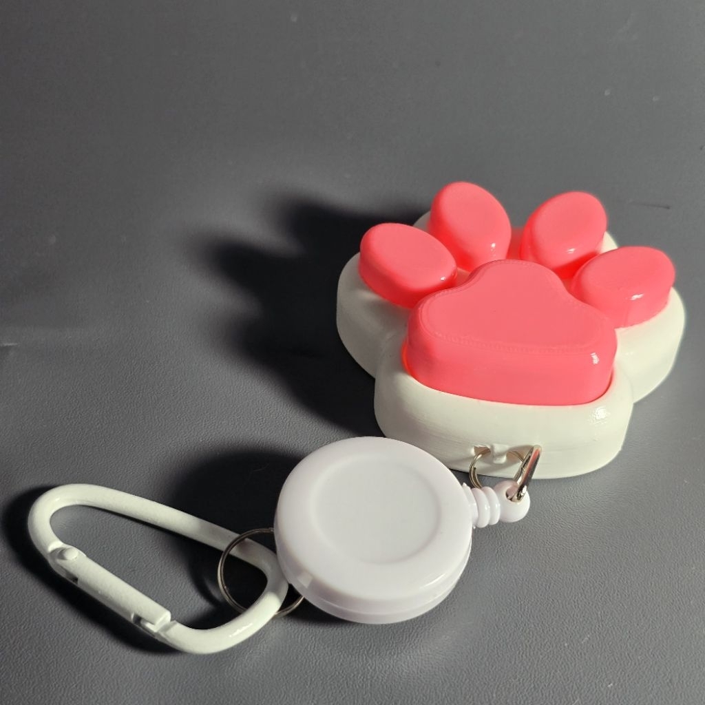 Cat Paw eMoney Keychain / Brizzi / Tapcash | Gantungan Kunci NFC Retractable + Fidget Clicker | Cute