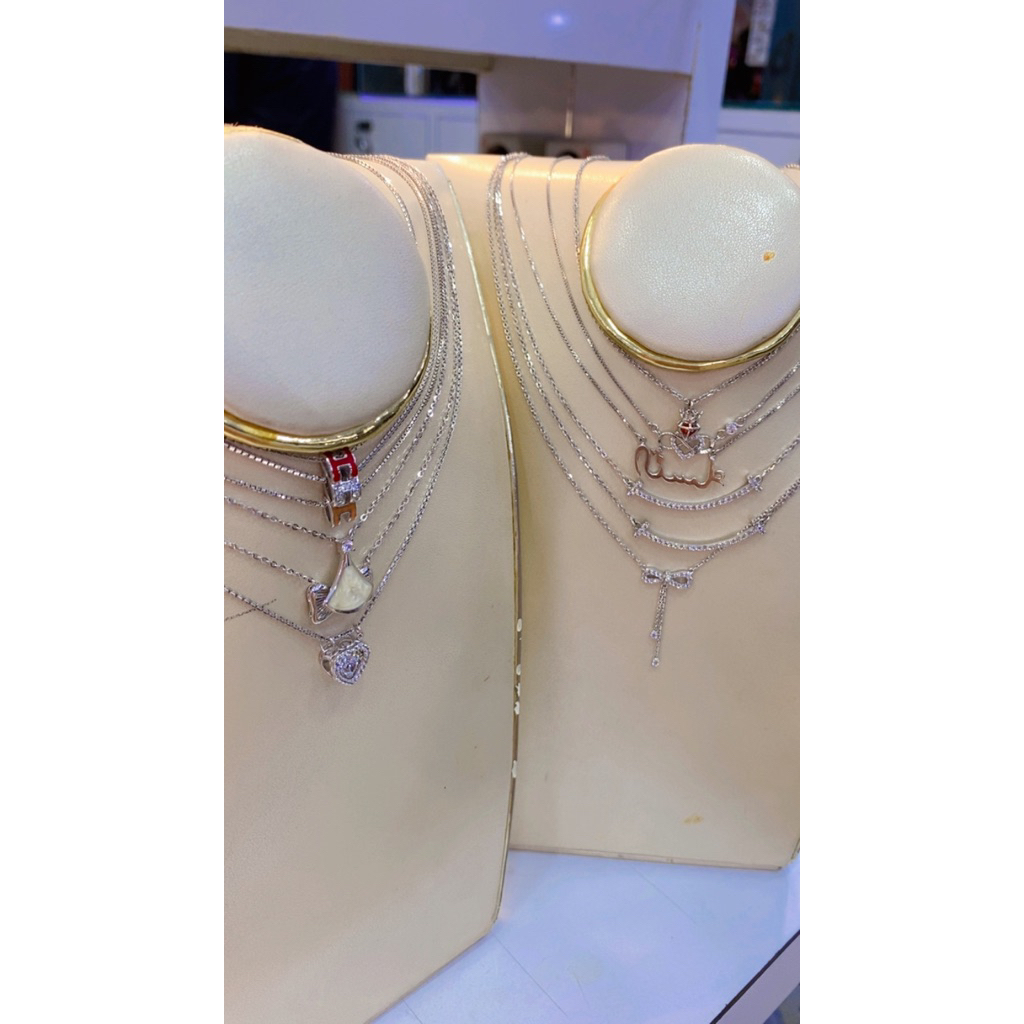 kalung rantai koyek mas putih mas terbaru langsung bandulan. kalung fashion mas putih
