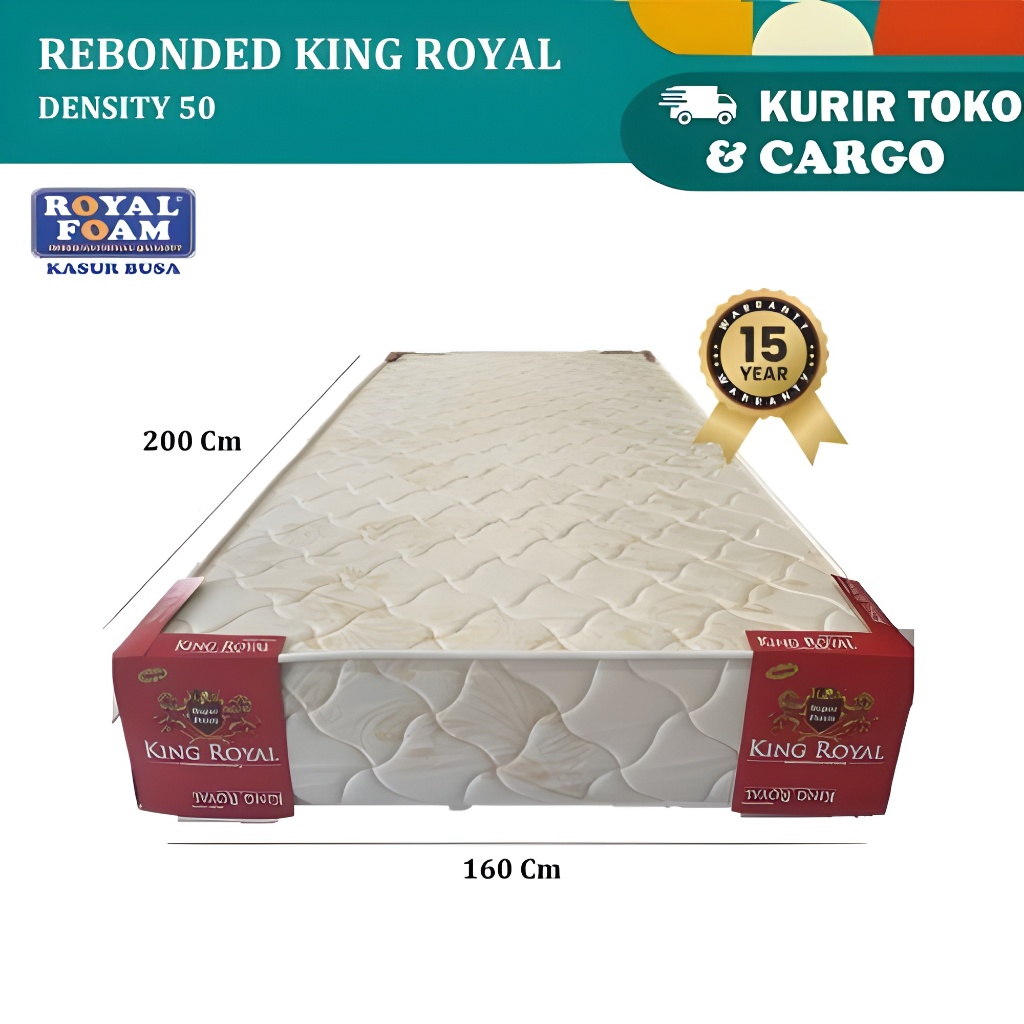 Kasur Rebonded Orthopedic King Royal by Royal Foam Density 50 Garansi Resmi 15 Tahun
