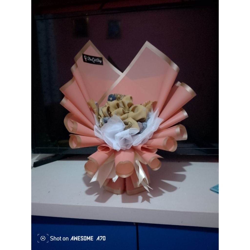 Buket Hijab bermotif