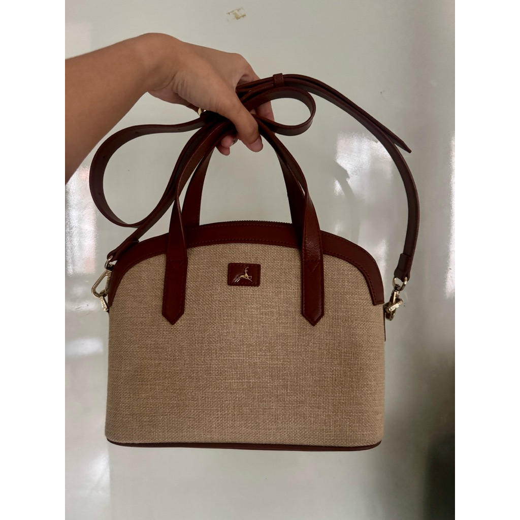 POVILO Bruang Bag Beige PRELOVED Tas