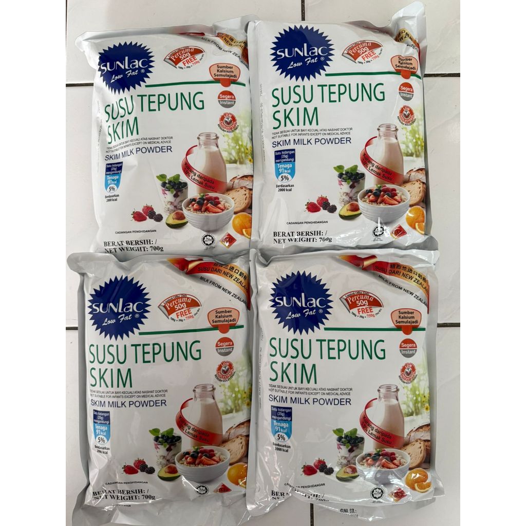 SUNLAC Low Fat Susu Bubuk Skim Malaysia 750gram