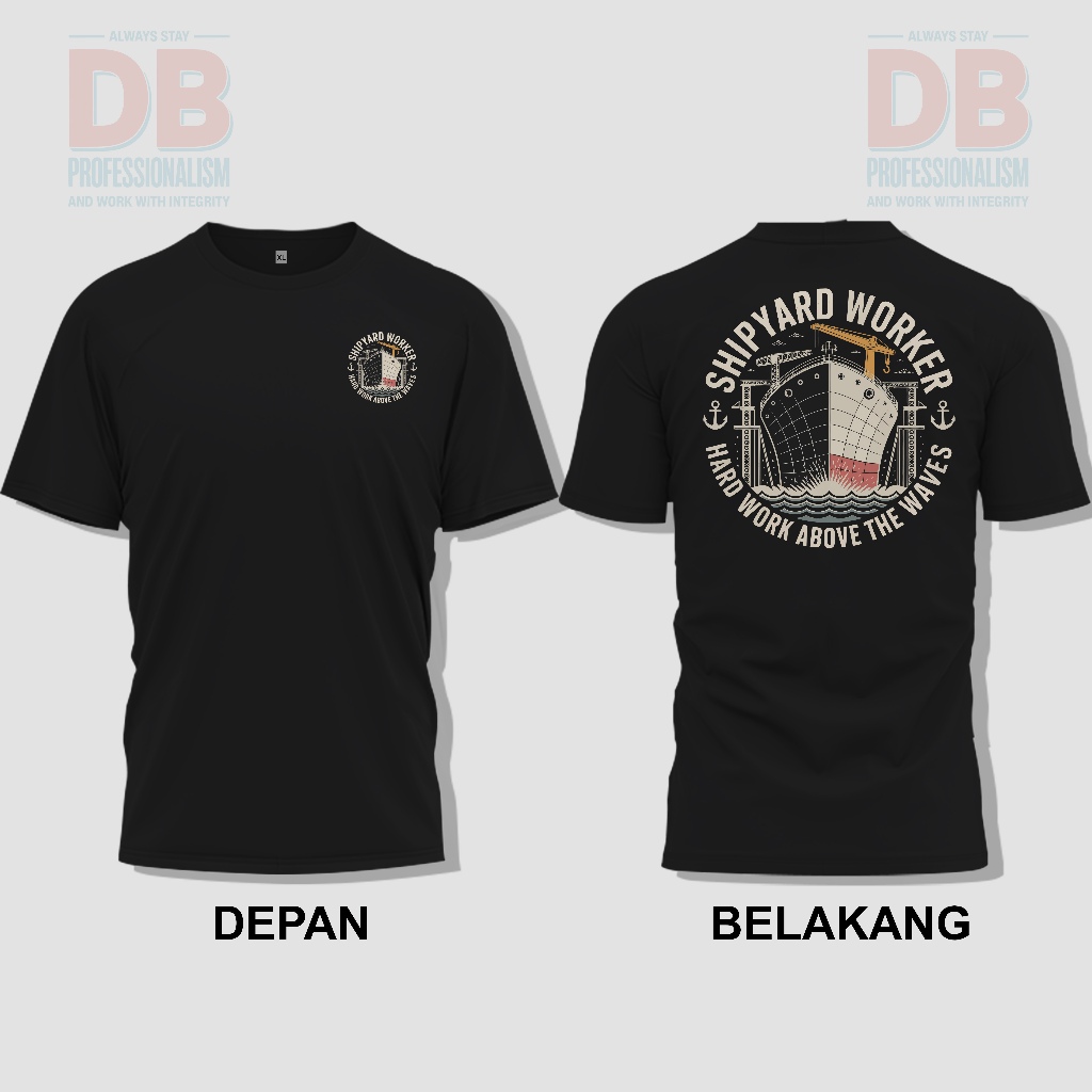 Kaos Shipyard Worker | Kaos Pekerja Galangan Kapal Lengan Pendek