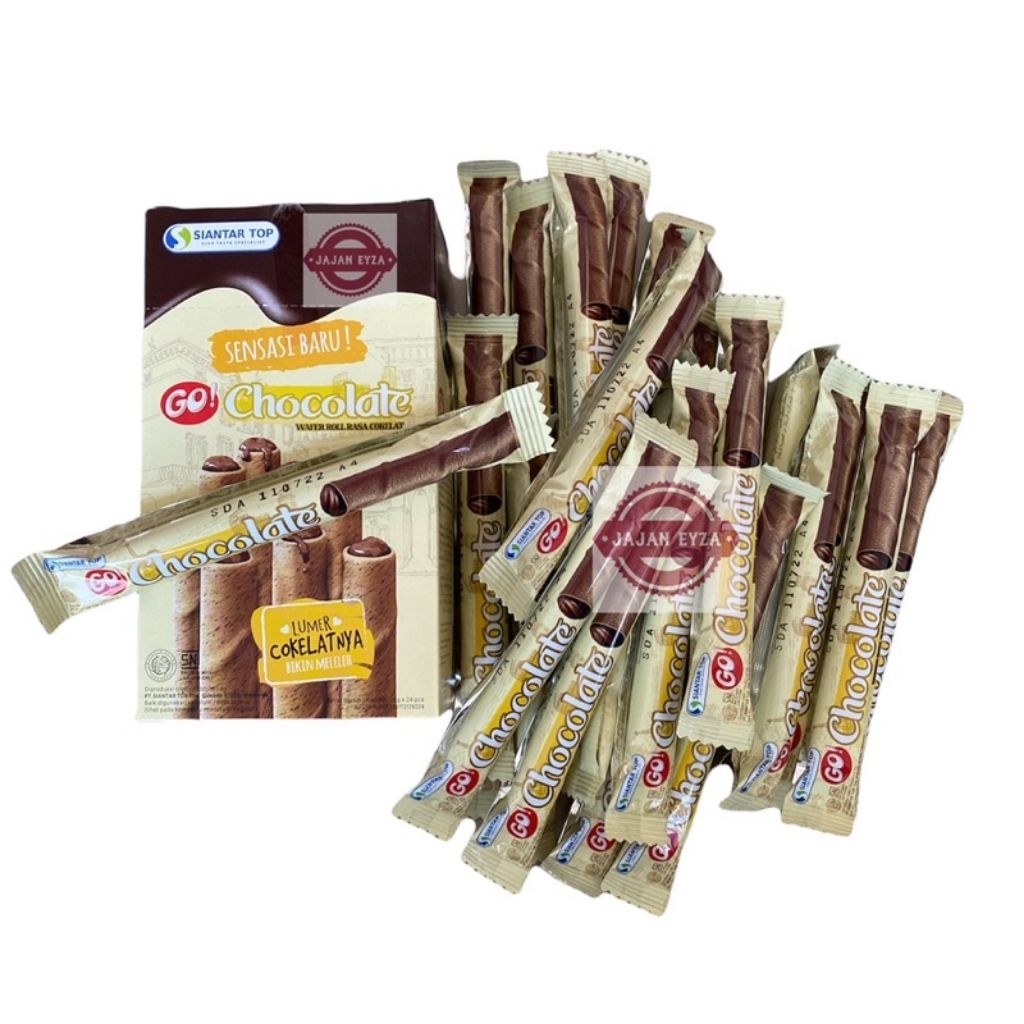 SIANTAR TOP DEO GO CHOCOLATE WAFER ROLL RASA COKELAT NETTO 24 PCS