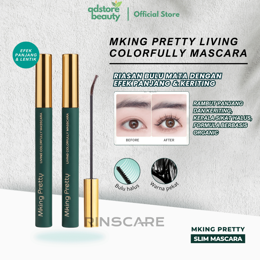 Mascara Mking Pretty living colorfully mascara memanjangkan dan melentikan bulu mata Mking Pretty ma