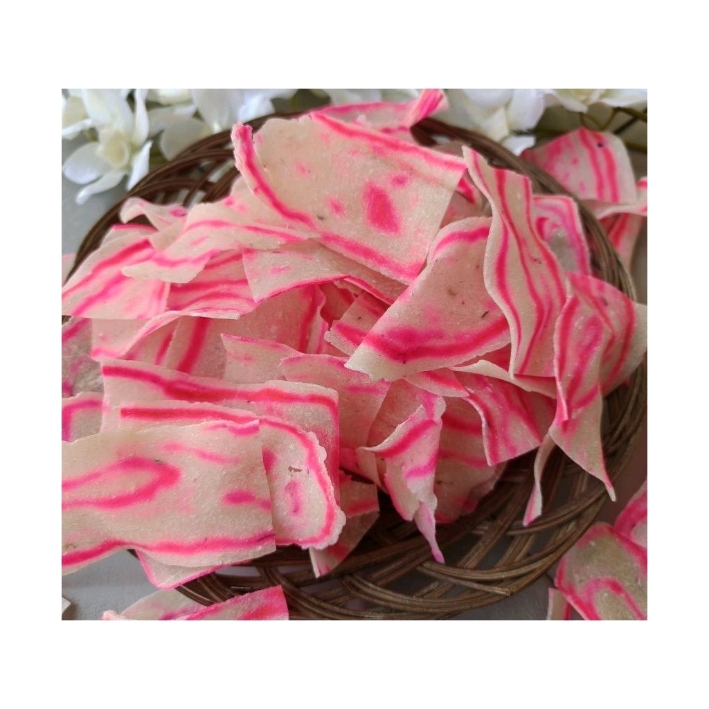 Krupuk singkong loreng merah putih krupuk sadariyah