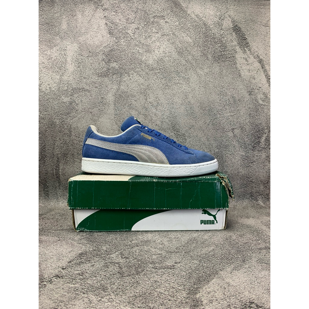 Sepatu Second Original Box  Puma Suede Classic Olympian Blue White  Size 40 insole 25,5 cm
