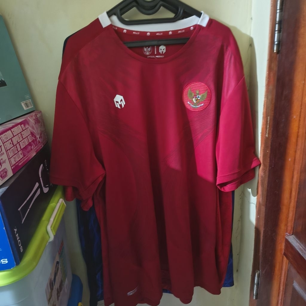 Jersey Timnas Indonesia Home 2020 MILLS Original Replica 5XL Jumbo