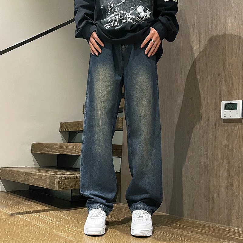 Celana Jeans Pria Panjang Baggy Jeans Loose Retro Pants Korean Style Celana Jeans PKL