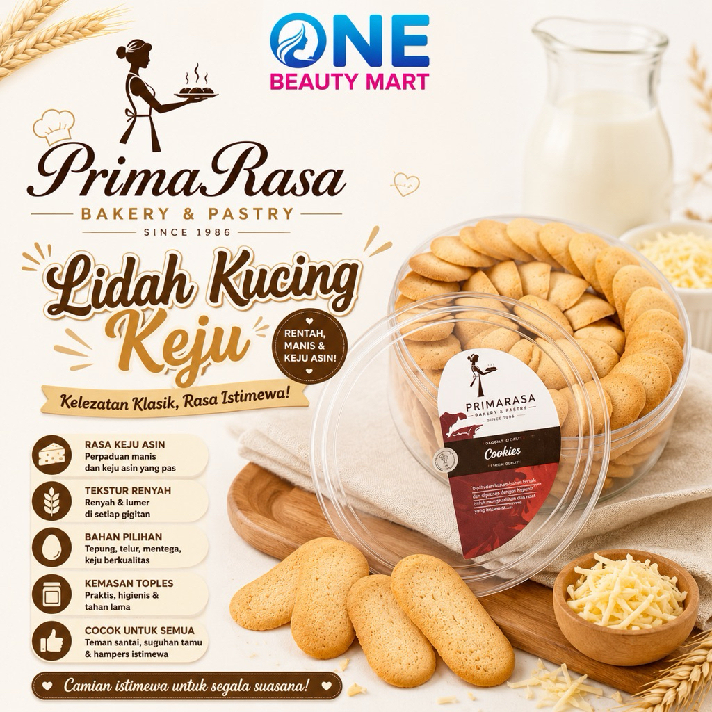 PRIMA RASA Lidah Kucing Keju  |  PrimaRasa Pastry Bakery Kue Bolen Oleh Oleh Bandung