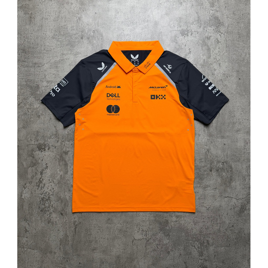 castore mclaren  f1 team orange poloshirt