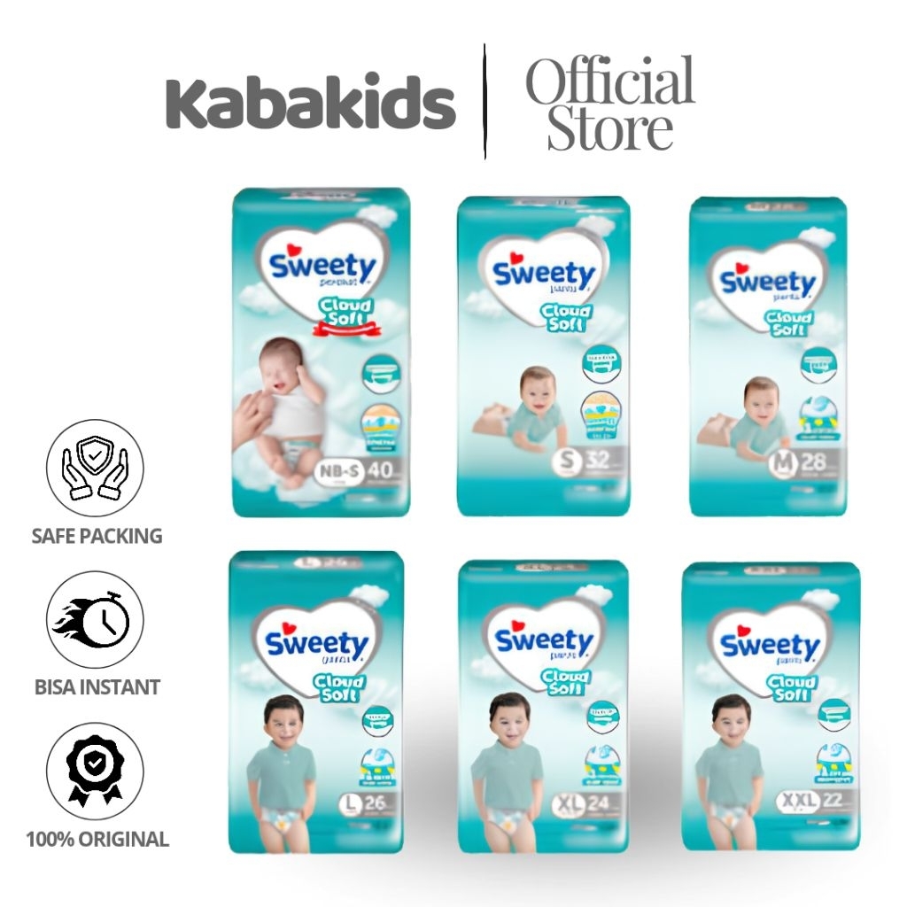 Sweety Diaper Silver Sweety Popok Anak Popok Sweety - Kabakids Store