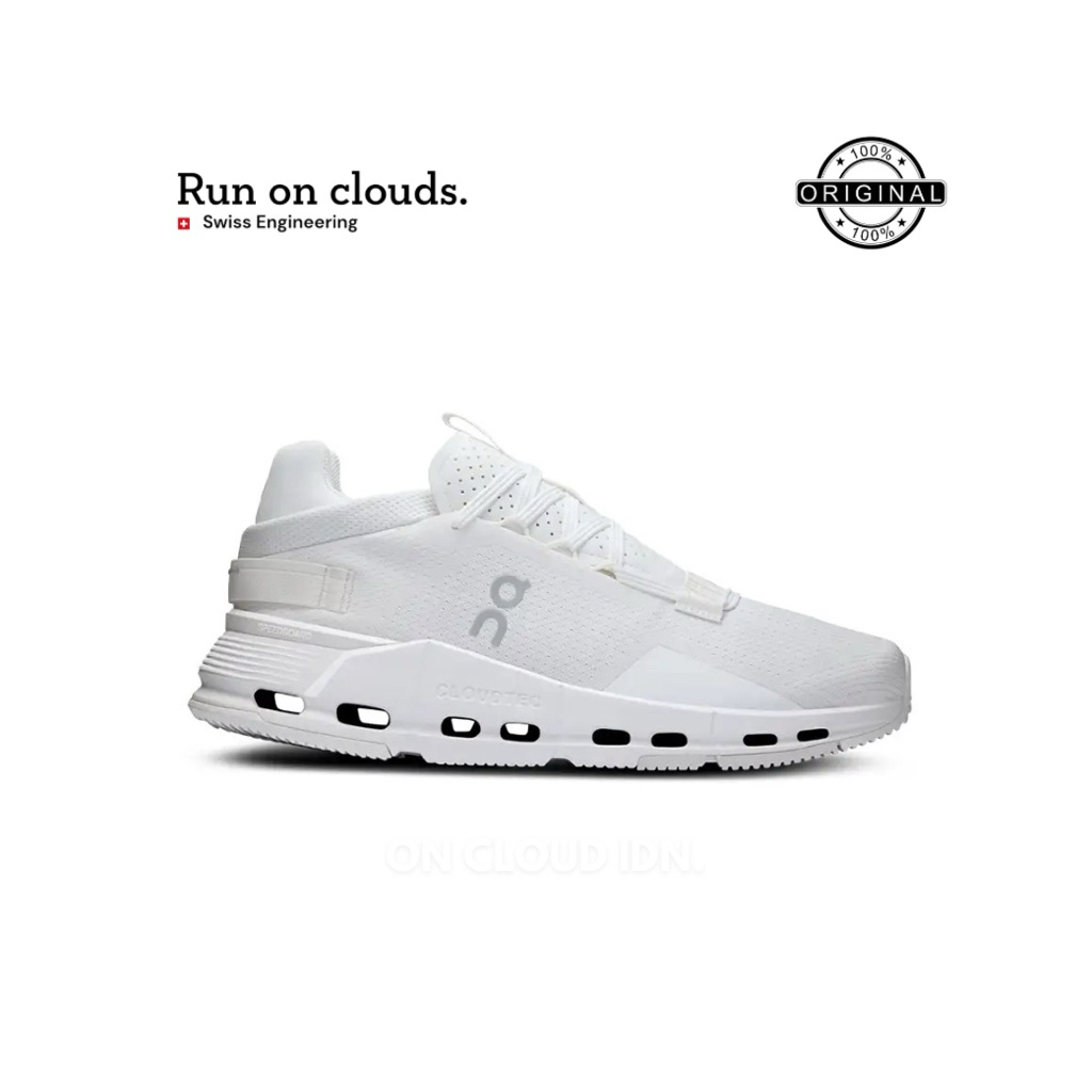 SEPATU ON RUNNING CLOUDNOVA ALL WHITE