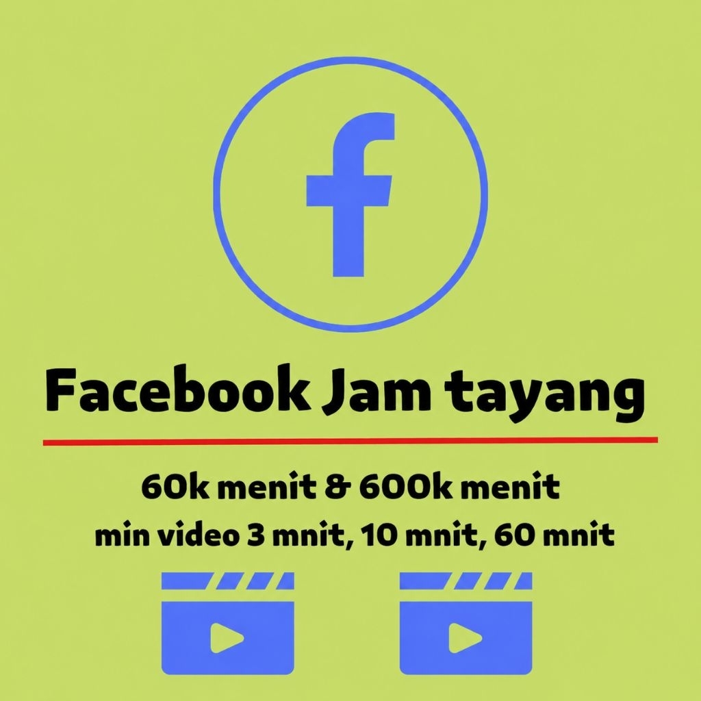 Viewers Facebook views jam tayang 60k-600k mnitt
