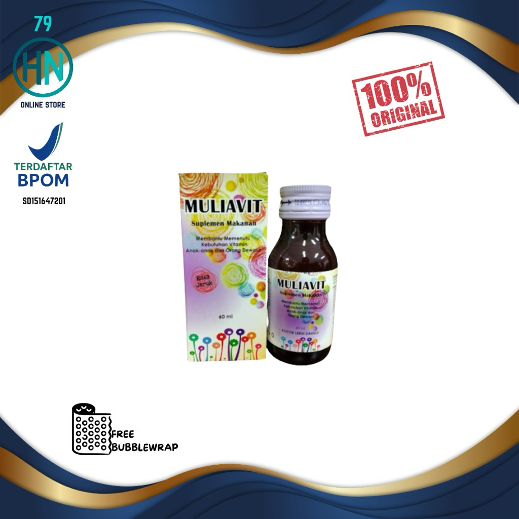 Sirup Muliavit 60ml - Suplemen Vitamin untuk Membantu Pertumbuhan Anak