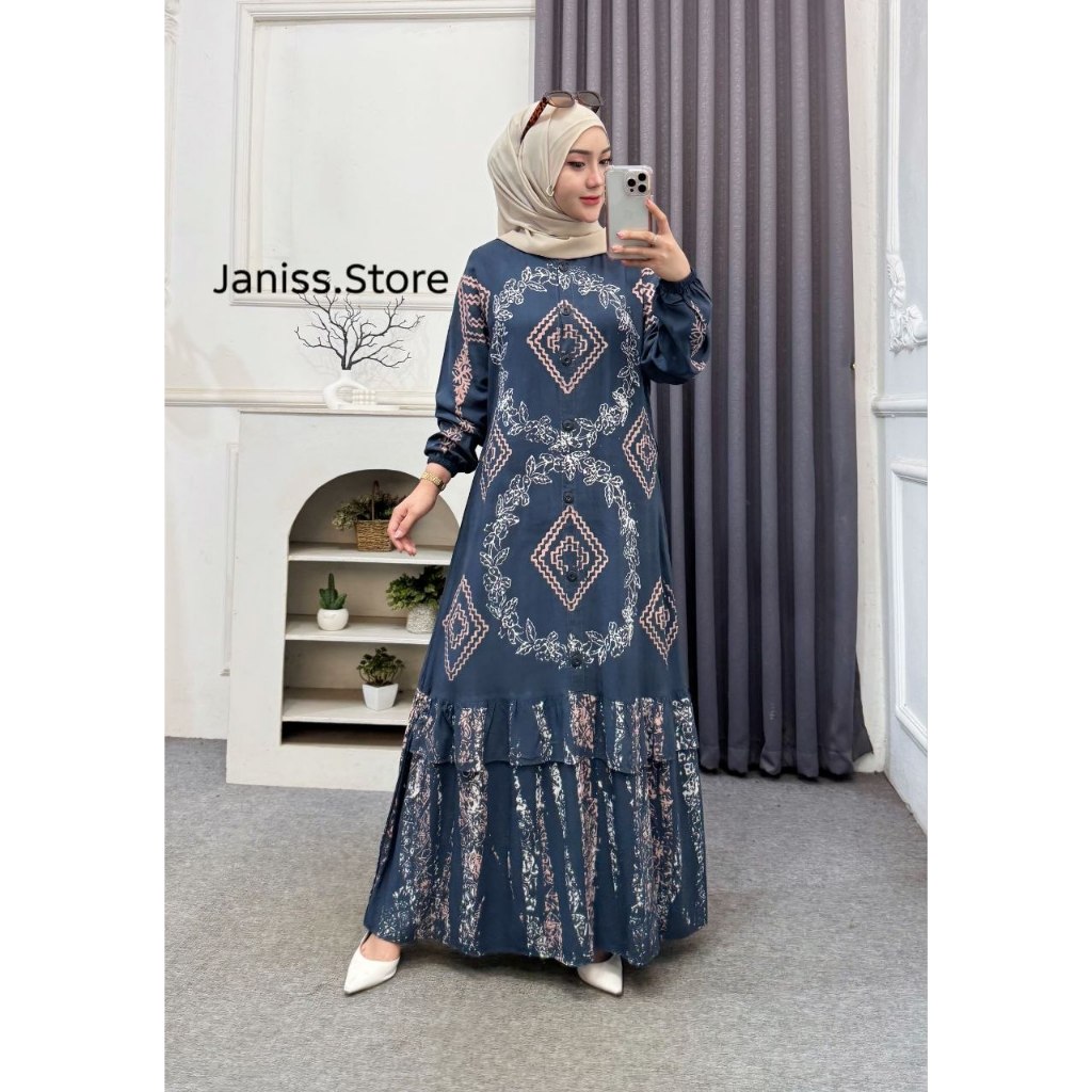 Gamis Twill Rayon Jumbo Ld 130cm Gamis Busui Friendly