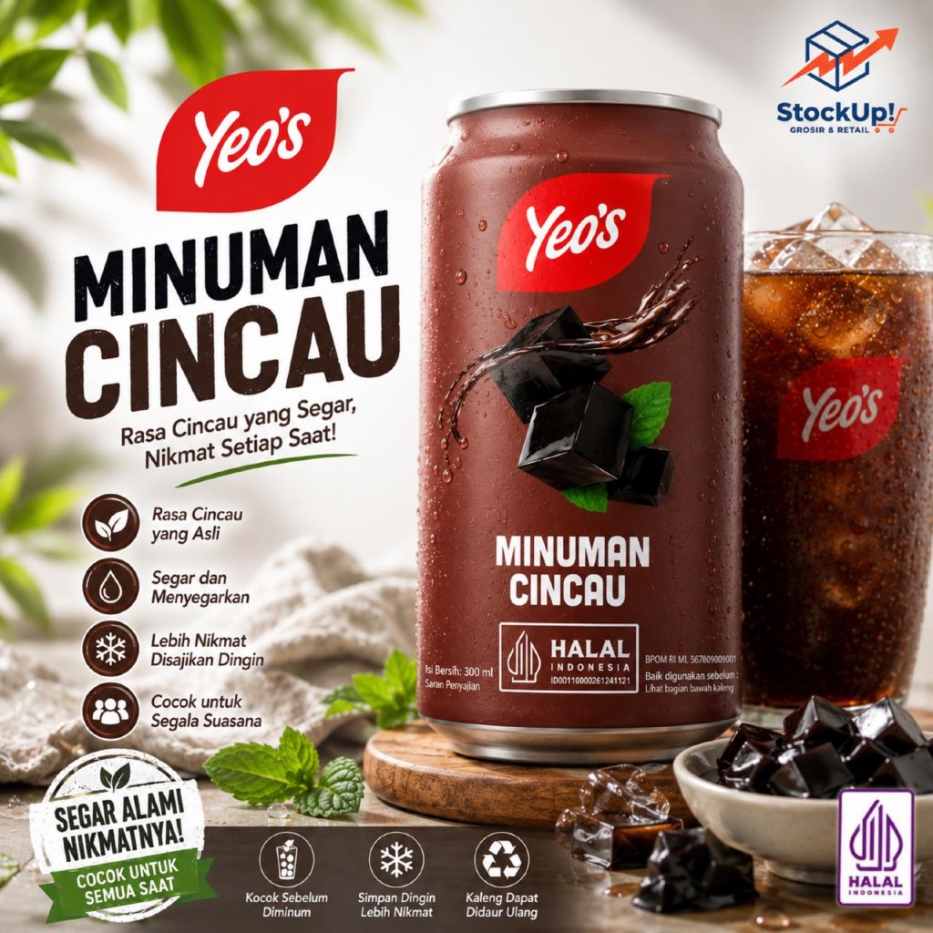 Yeos Cincau Grassjelly Per Karton Isi 24 Kaleng