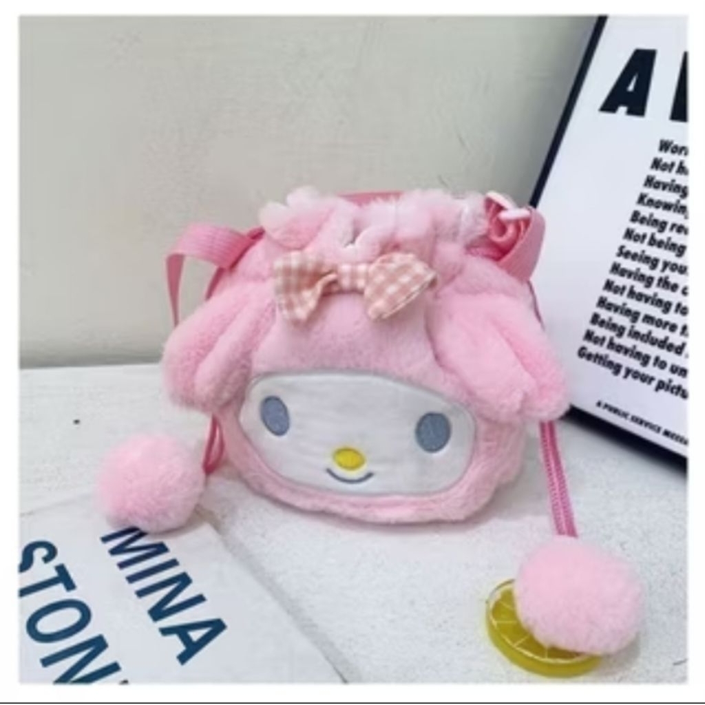 tas bulu kuromi sanrio bulu