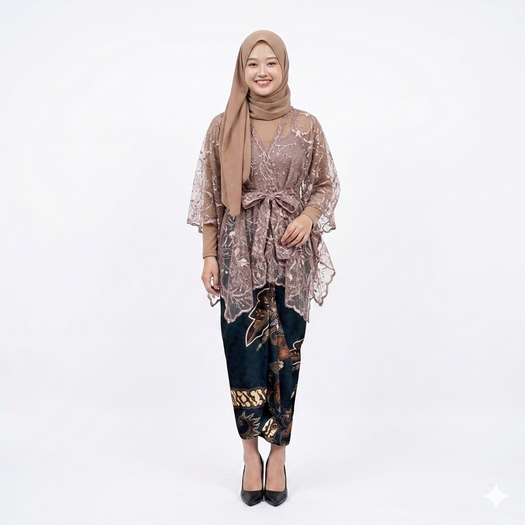 Kebaya Modern Mewah Outer Pita Rok Lilit Batik