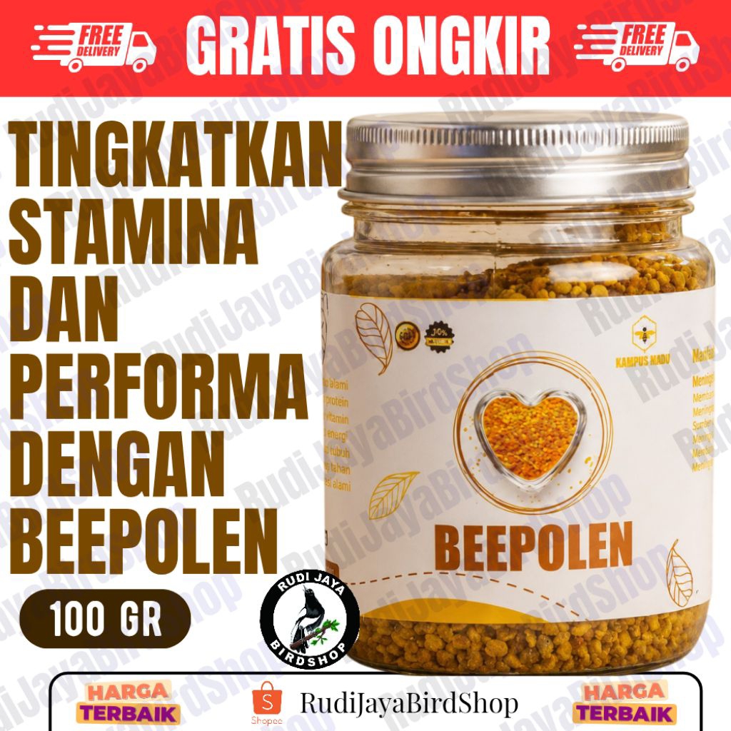 BEE POLLEN ASLI 100 GRAM GRANULE BEE POLEN PROMIL JSR VITAMIN PROGRAM HAMIL JAGA IMUN & KESEHATAN