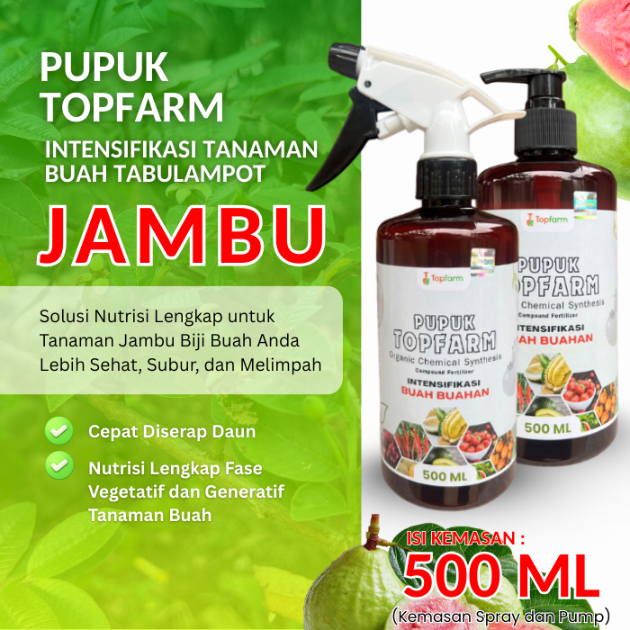 Pupuk TopFarm Terbaik / Pupuk Buah Jambu Tabulampot / Pupuk  Jambu Terbagus / Pupuk Jambu Citra / Pu