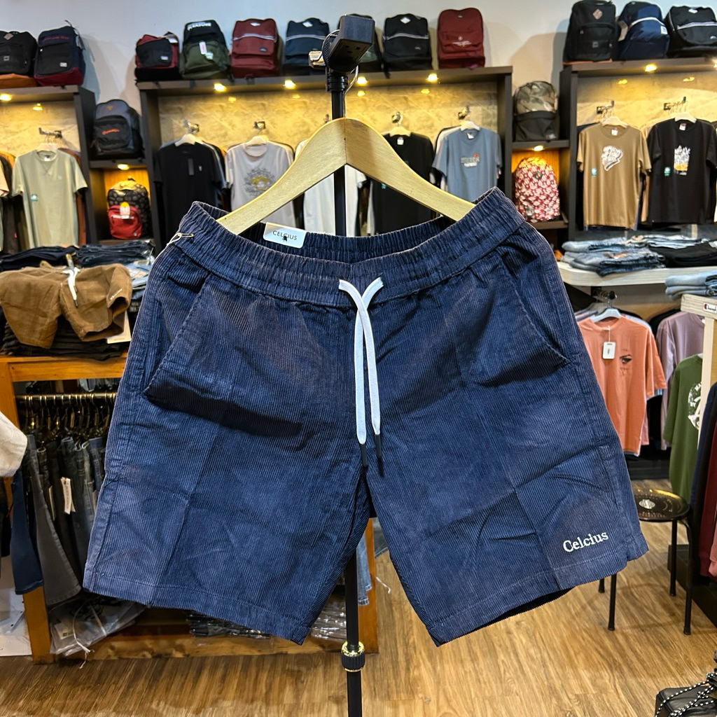 celana pendek celcius/boardshort pria corduroy