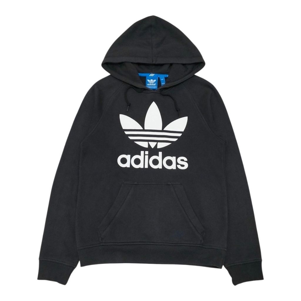 HOODIE ADIDAS BUNGA TRIFOIL 3FOIL LOGO HITAM / BLACK SECOND ORIGINAL