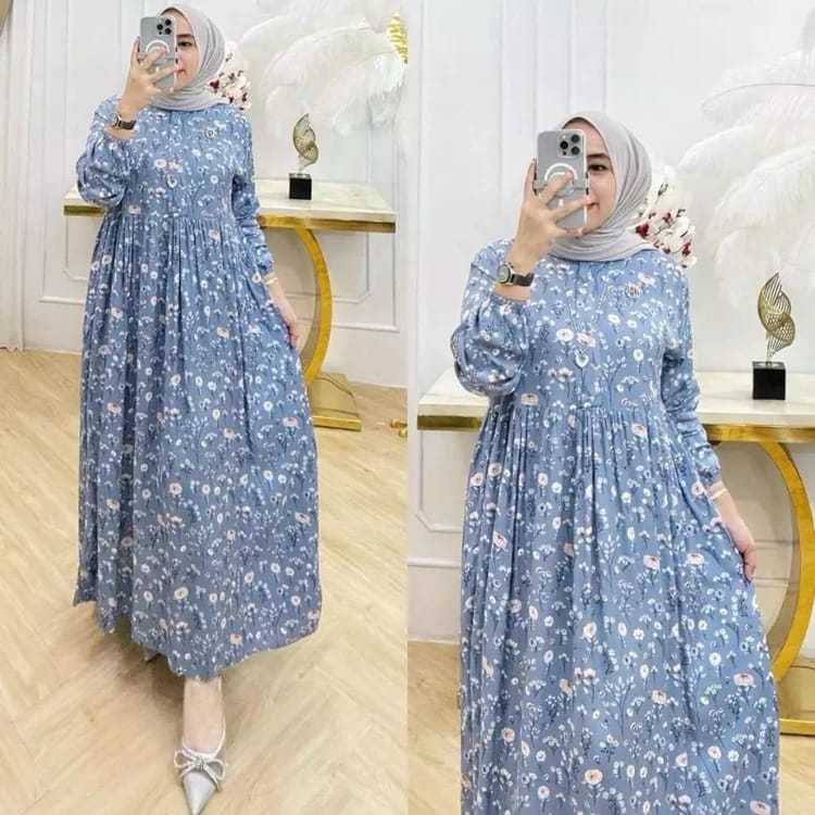 ellisa dress rayon premium / ROYYA DRESS / gamis rayon premium / midi dress rayon premium / dress ke