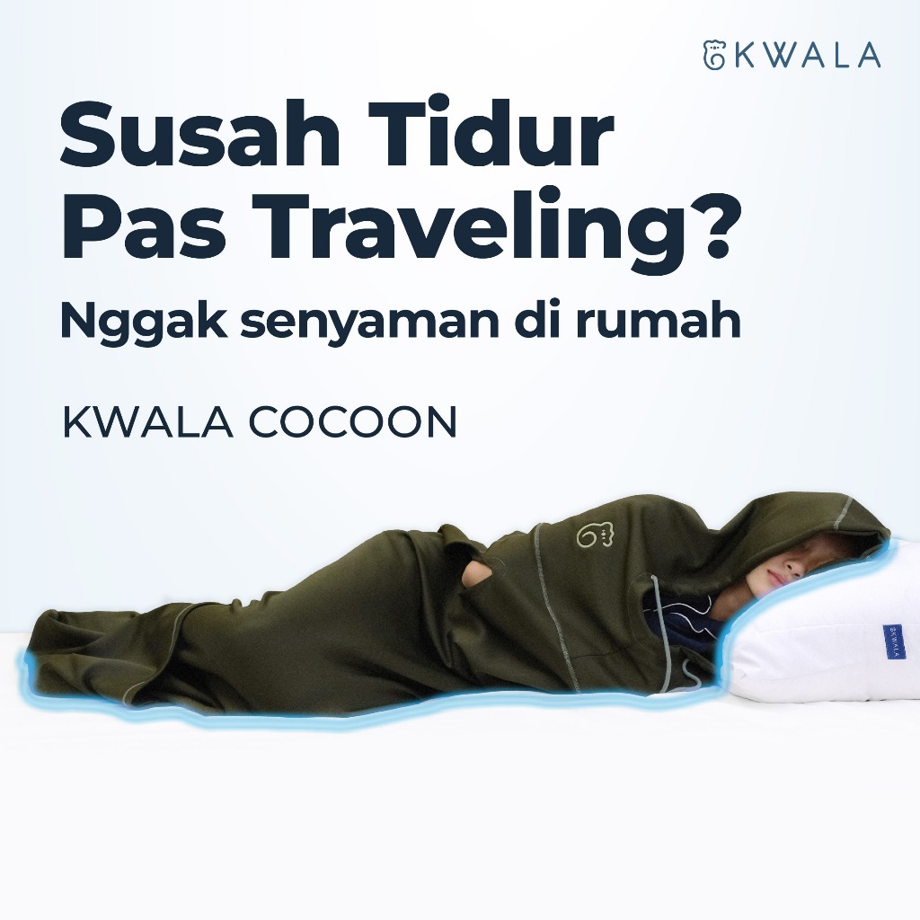 KWALA Cocoon | Selimut Bedong Dewasa | Wearable Blanket | Selimut Hoodie | Selimut Hangat | Selimut 