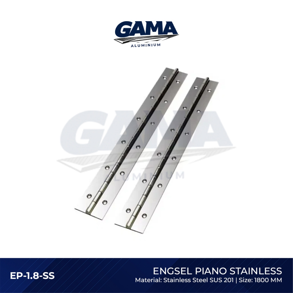 GAMA - Engsel Piano 1,8 Meter Material Stainlees Steel/Engsel Lemari