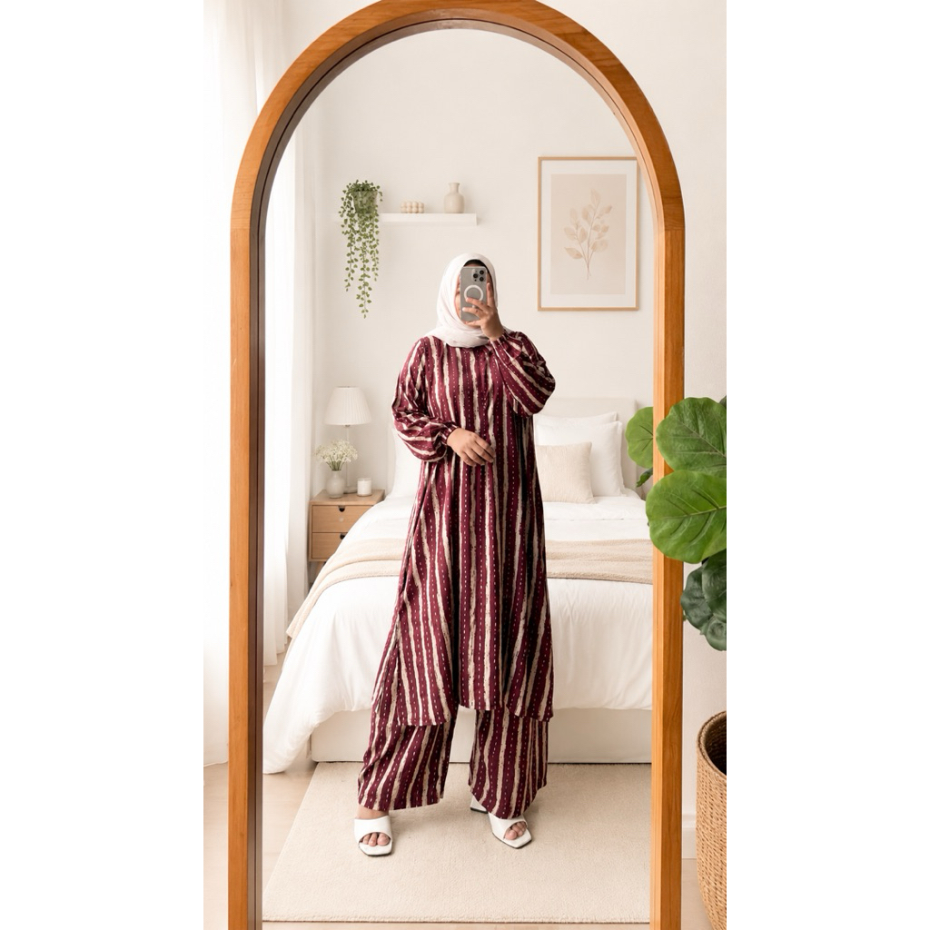 Stelan Tunik Rayon Premium Super Nyaman Bumil & Busui Friendly