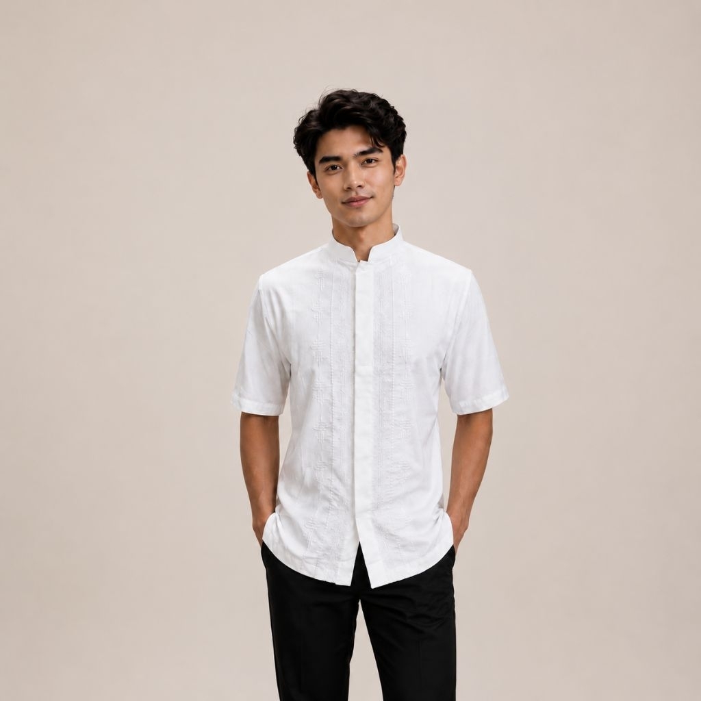 BAJU KOKO AL-LUTFI LENGAN PENDEK PUTIH BW KATUN PREMIUM