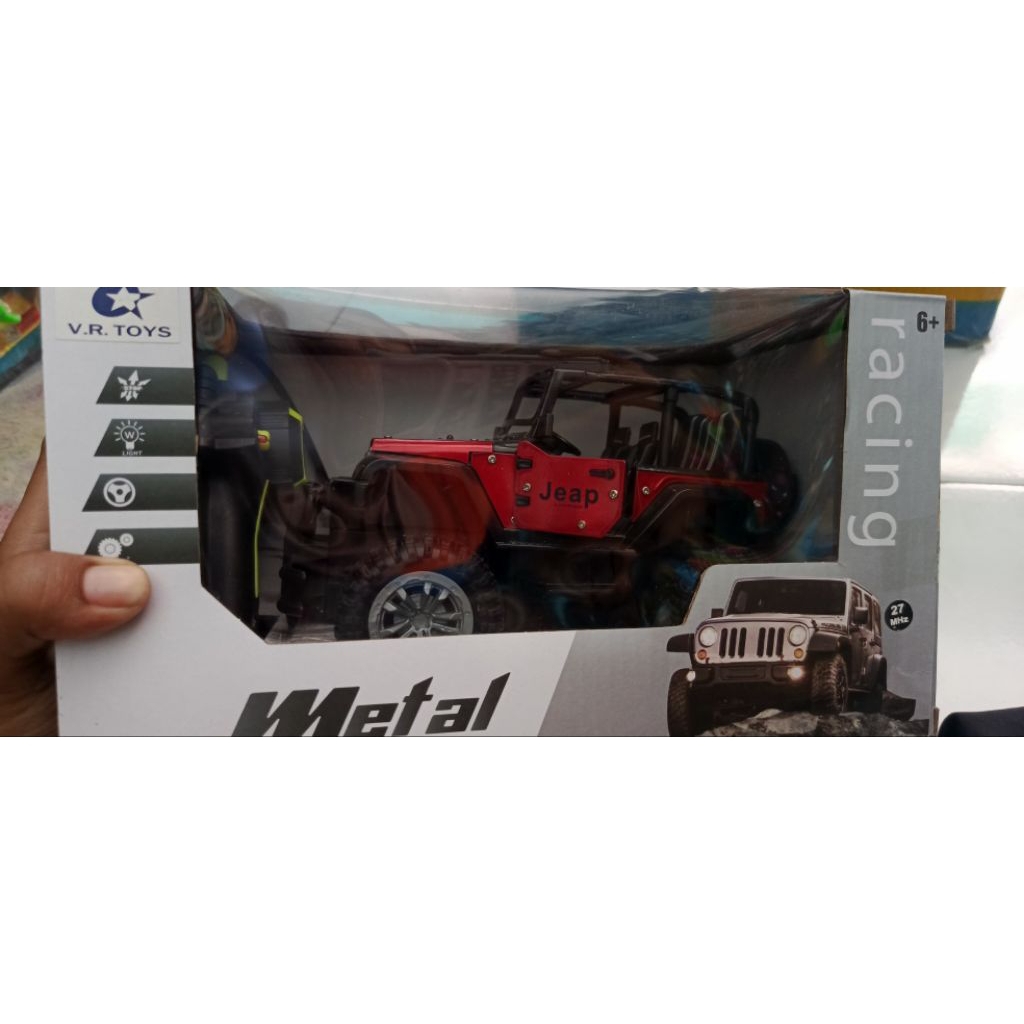 Mobil Remote Control Jeep Metal Climbing 27MHz / RC Metal Jeep besar pintu bisa dibuka