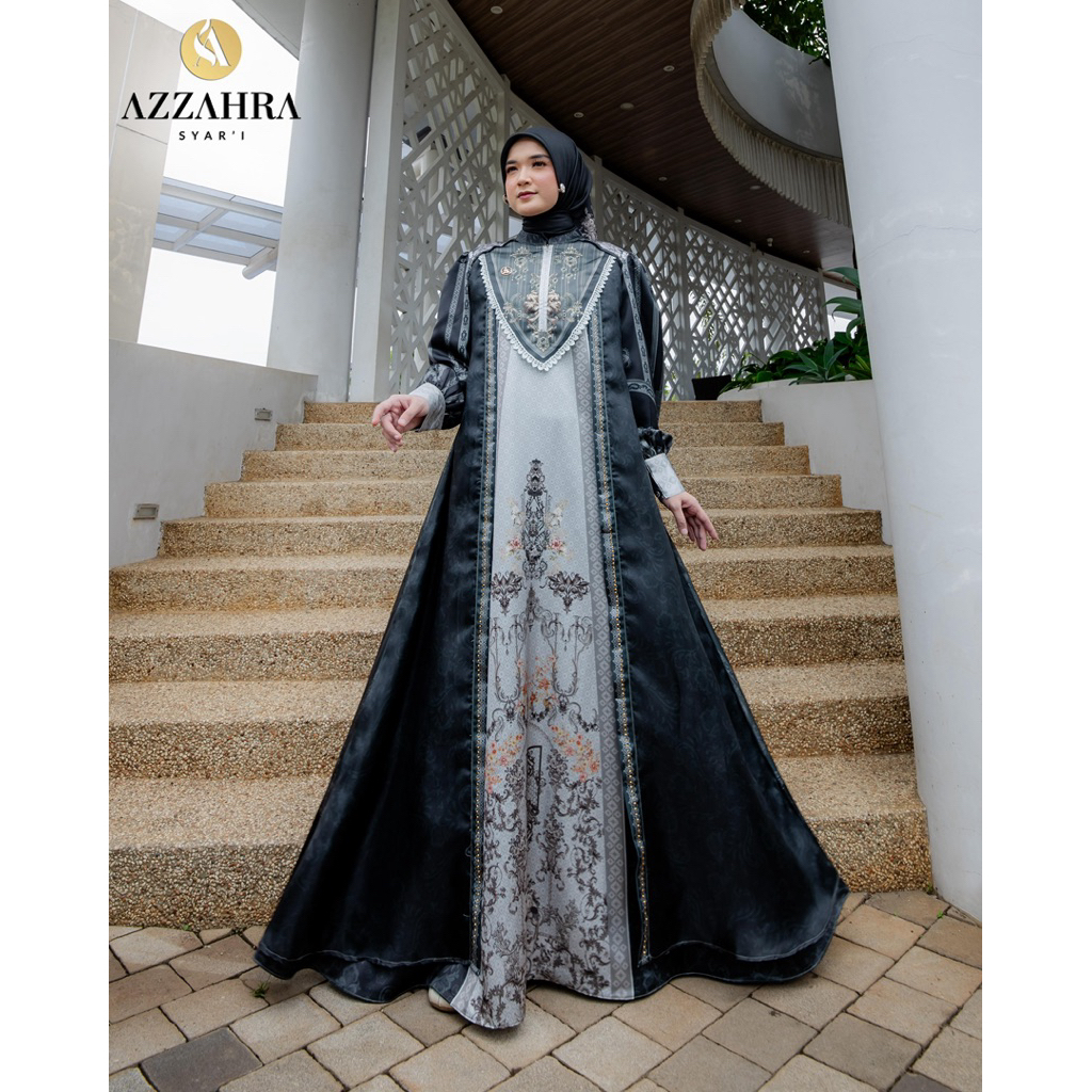 Gamis Syari Cantik Khansa Series By Azzahra  Syari / Gamis Syari Kekinian / Gamis Syari Mewah