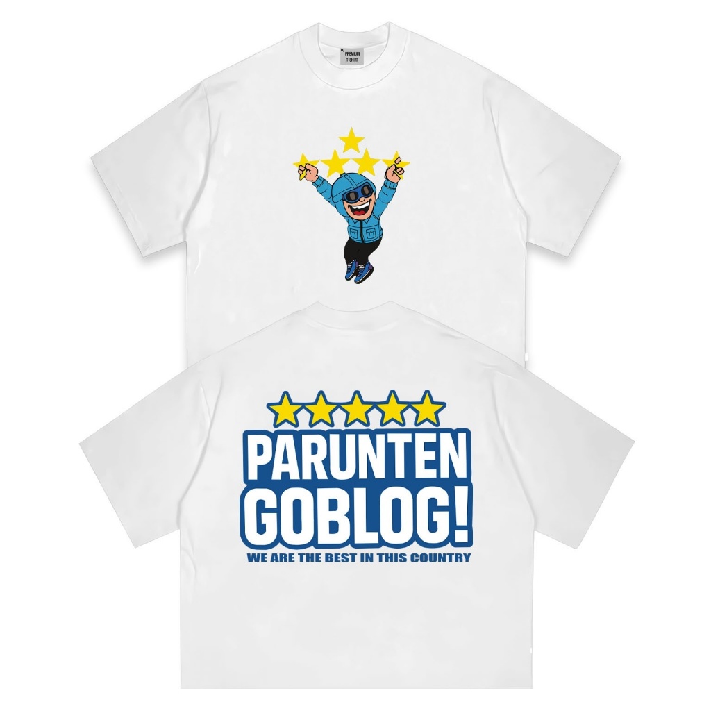 Nortcloth - T-shirt persib “parunten goblg” kaos bobotoh persib Kaos persib ,kaos pria, kekinian, bo
