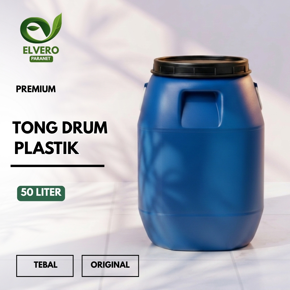Tong Drum Plastik 50 Liter Premium – SUPER Tebal & Anti Bocor