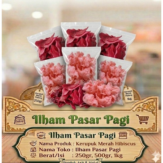kerupuk merah padang kerupuk padang merah 250gram
