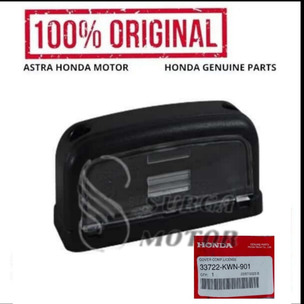 Tutup Cover Penutup Comp License Pelat Plat Belakang Kendaraan Motor New Mega Pro FI KYE Spacy CRF 1