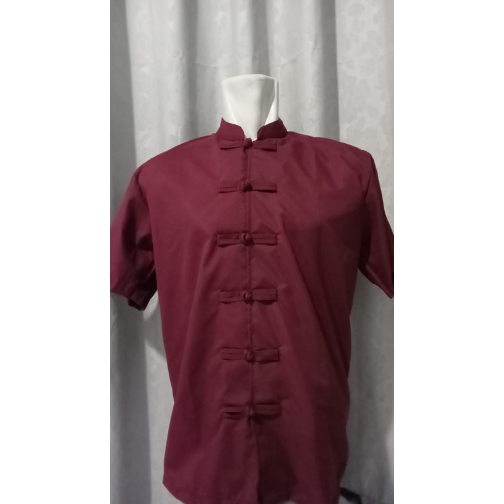 KEMEJA PRIA LENGAN PENDEK KEMEJA CHEONGSAM LENGAN PENDEK KOKO Cheongsam