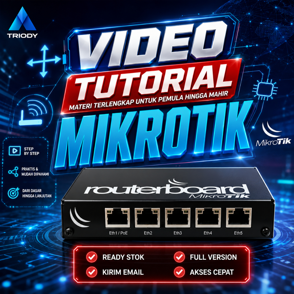 Tutorial Mikrotik Komplit Utk Pemula hingga Mahir - Ada Bonus Software
