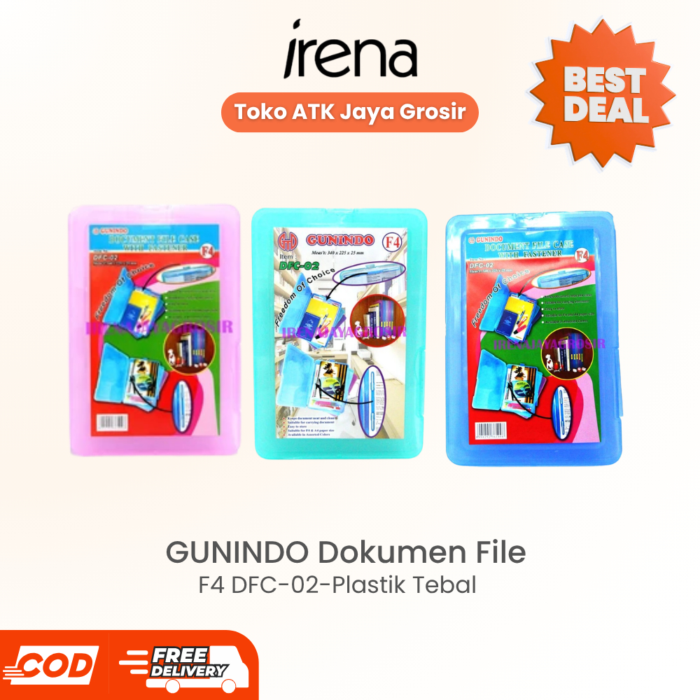 GUNINDO Dokumen File Case F4 DFC-02 Map File Plastik Tebal