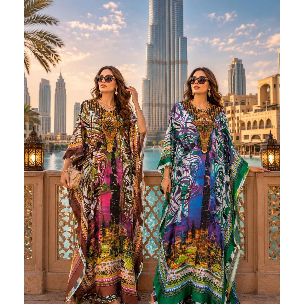 Kaftan Silk Dubai Original India