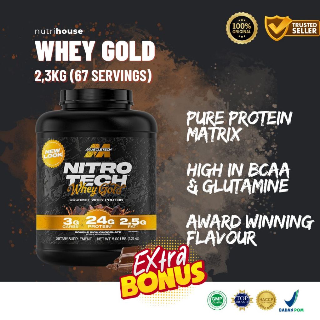 Muscletech Nitrotech WHEY GOLD 5lb Nitro Tech Whey Whey Gold Premium Protein Blend
