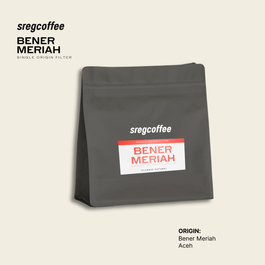 Sreg Coffee - Bener Meriah | Biji Kopi Arabika Single Origin Filter | Classic Natural | Aceh Gayo Be