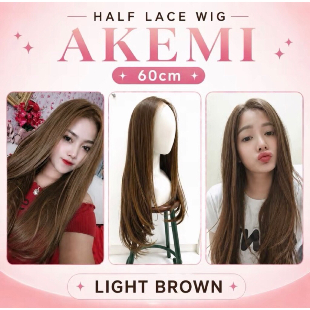 HALFLACE WIG AKEMI lightbrown